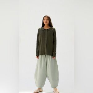 Monica Cordera ribbed cotton cardigan O/S